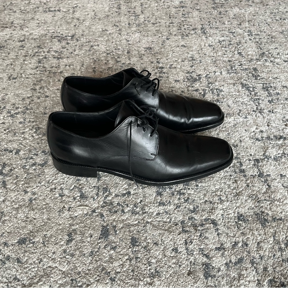 Ermenegildo Zegna Black Oxford Shoes with Glossy Finish - Picture 3 of 15